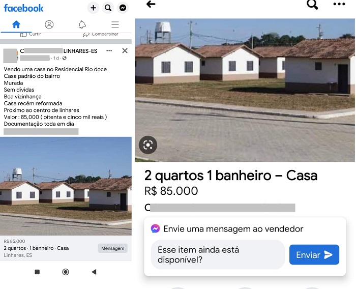 Casinhas do 'Minha Casa, Minha Vida' são vendidas por R$ 85 mil em Linhares