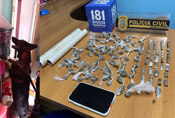 Suspeita de tráfico de drogas é presa em Aracruz. cidade vizinha de Linhares