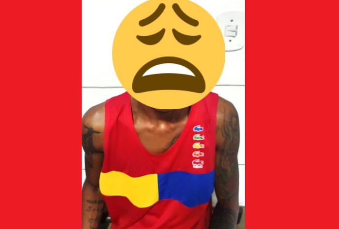 Ocupante de Blazer é preso no Centro de Linhares pela Polícia Militar. Ele voltava da lagoa Nova
