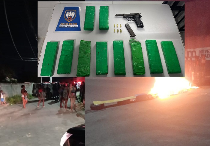 Nova Esperança: Confronto, tabletões de maconha enterrados e arma apreendida, e corpo na lagoa
