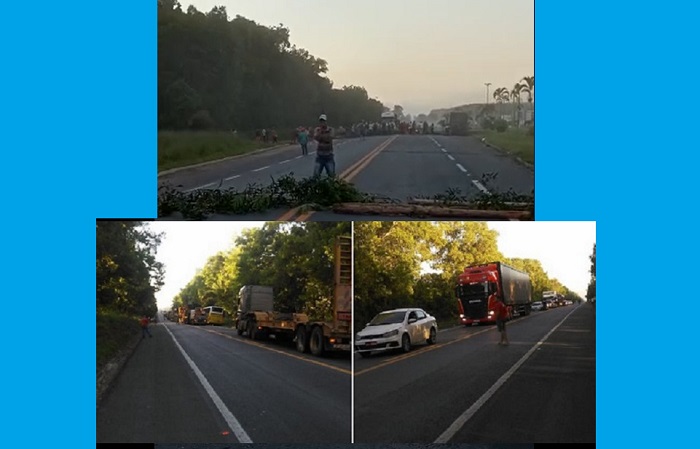 Assentados fecham a BR-101 em São Mateus