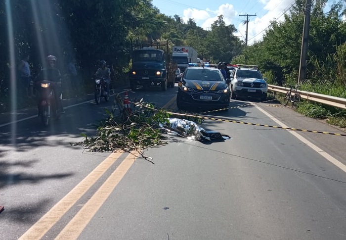Ciclista morre em acidente na BR-259
