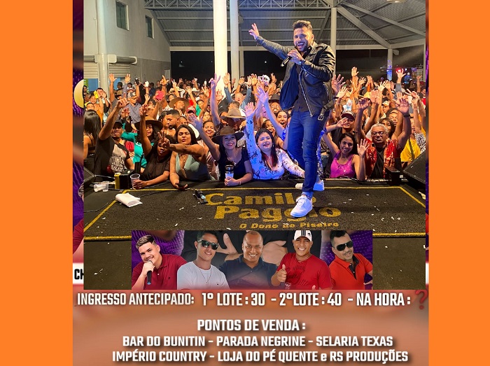 E vem aí, Camilo Paggio no Festival de Forró em Linhares. Antecipe seu ingresso agora