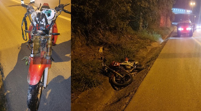 Acidente com morte da BR-101. Motociclista morreu no local