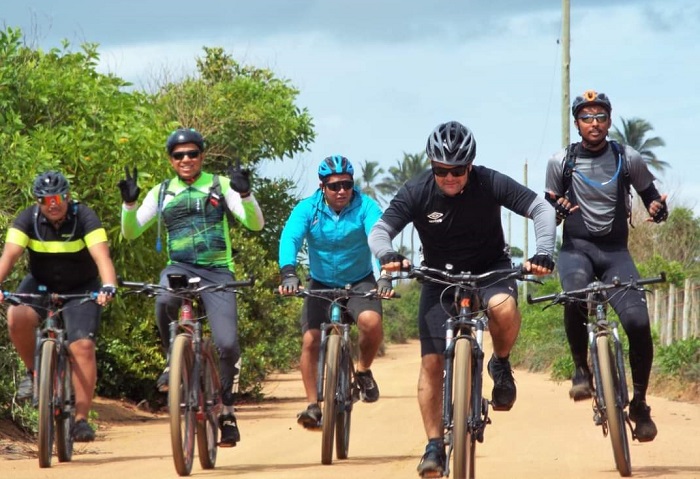 Só para os fortes! Desafio das Três Praias reúne 40 ciclistas em Linhares