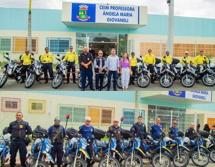 Mais 12 novas motos para patrulhamento nas escolas municipais de Linhares