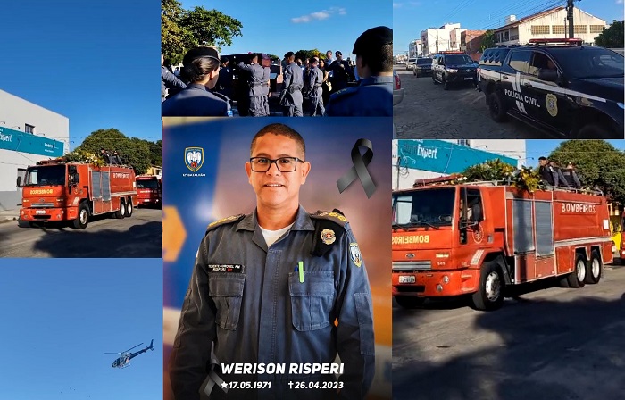 Coronel Rísperi: Cortejo fúnebre arranca lágrimas em Linhares durante a despedida