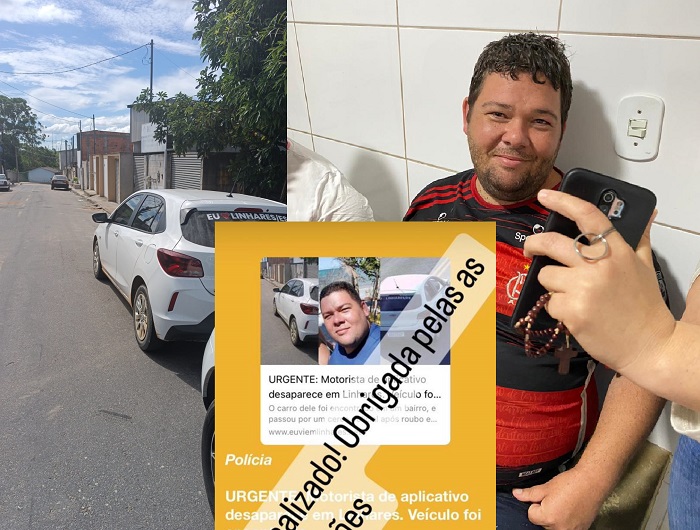Motorista de aplicativo é encontrado, e PC investiga o caso em Linhares