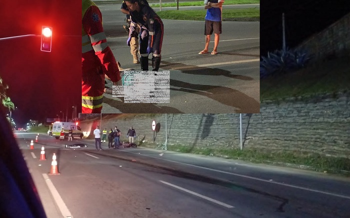 Mulher morre em acidente na BR-101, em Linhares. Era carona de moto