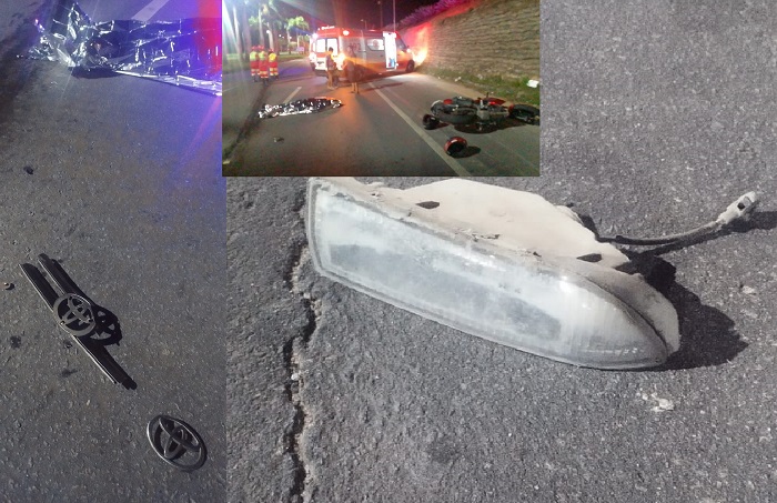 PRF localiza Corolla causador de acidente que matou carona de moto em Linhares