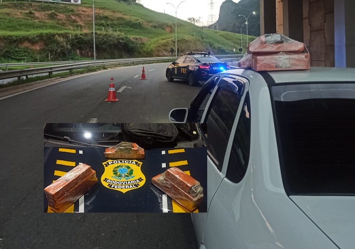 Motorista de aplicativo é preso transportando tabletões de maconha na BR-101 