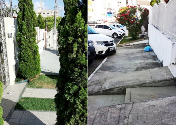 Centro: donos de imóveis constroem verdadeiros jardins nas calçadas