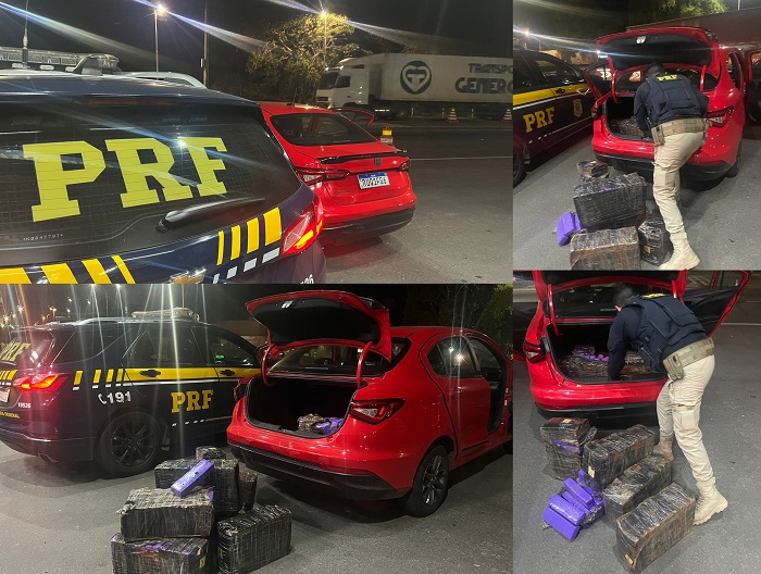 Mais: Carro lotado de droga é apreendido pela PRF em Viana