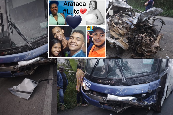 Ônibus saiu de Linhares: A triste cena de 6 jovens mortos em colisão na BR-101, na BA