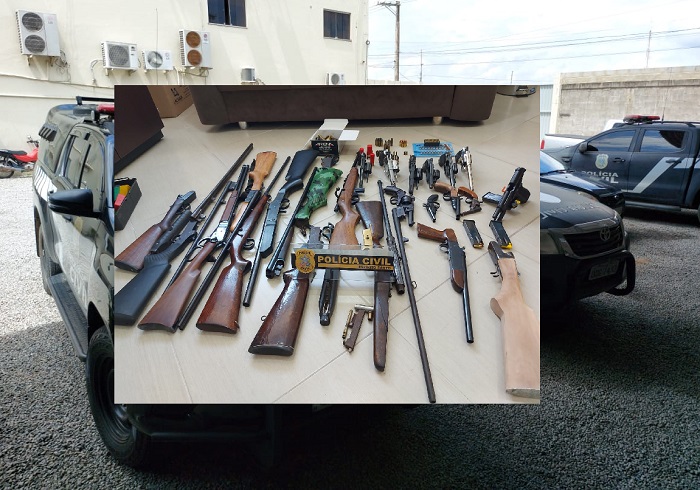 PC acaba com a “farra” das armas em Linhares. 4 suspeitos foram levados para a delegacia
