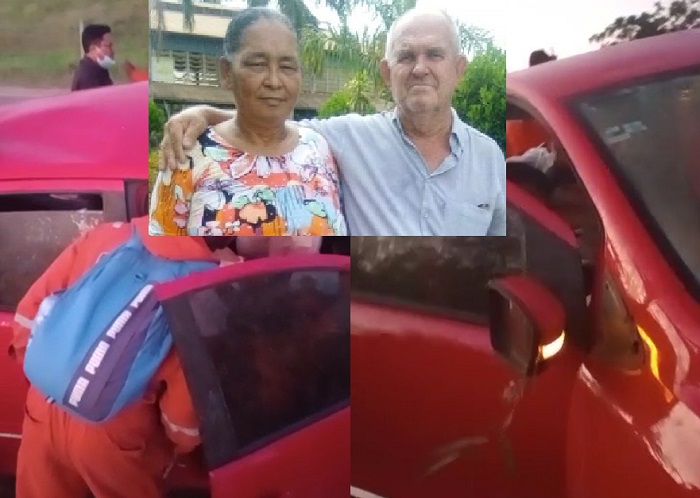 Casal morre em acidente no interior de Linhares. Colisão foi entre ônibus e carro