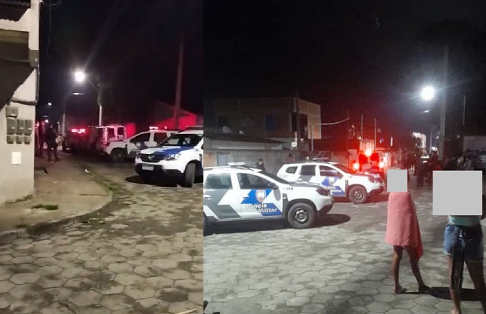 Confronto com viatura atingida e população tentando impedir ação da PM em Linhares