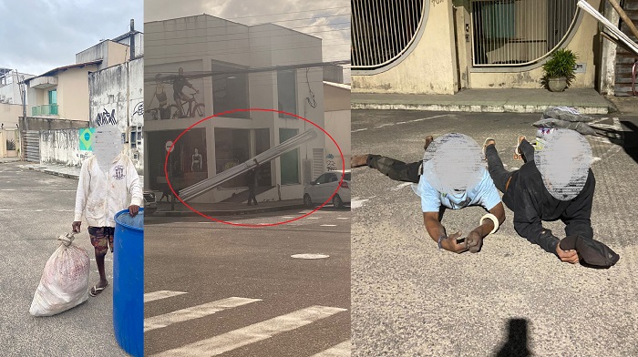 Homens carregam produtos furtados, e consomem drogas no Centro de Linhares