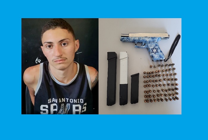 Pistola com “estrela de Davi” é apreendida pela PM em poder de Gui Capeta