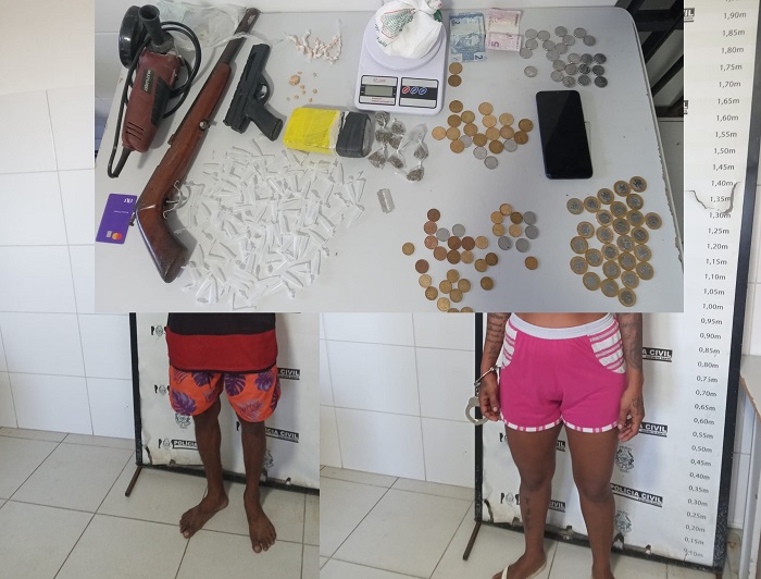 GCM resgata crianças, e detém casal de traficantes no Centro de Linhares