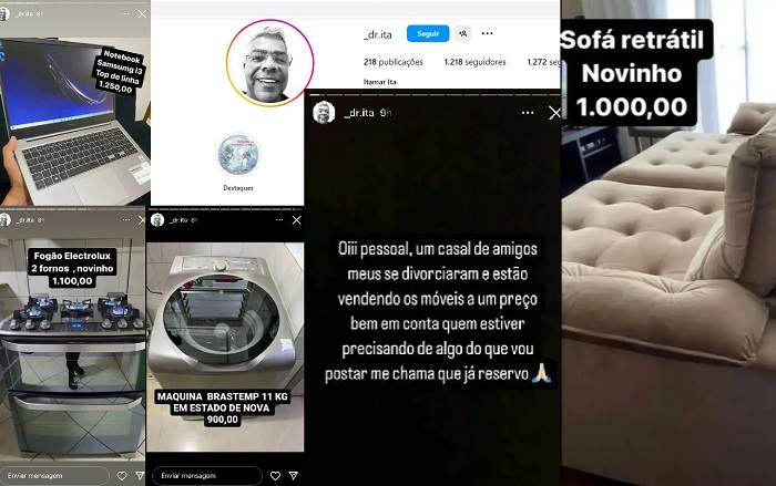 Instagram: Conta de dentista é hackeada em Linhares, e criminoso começa a vender de tudo