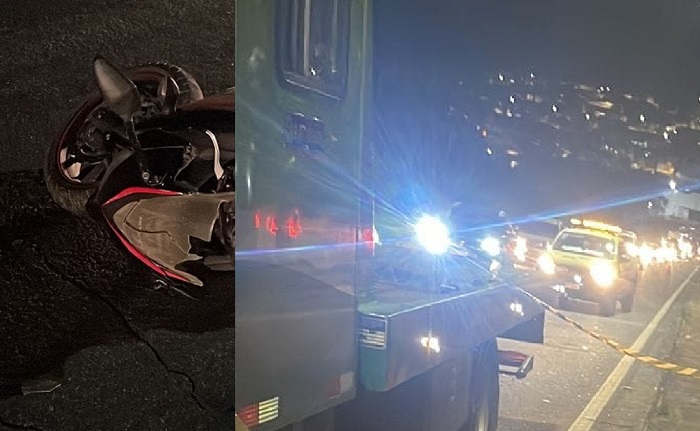 Motociclista morre em acidente na BR-101, Serra