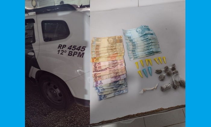 Menino de 13 anos e comparsa de 15 apreendidos com drogas e dinheiro em Linhares
