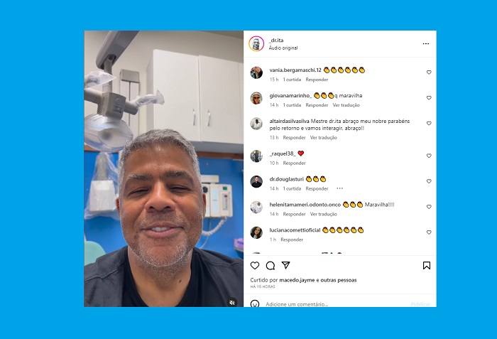 Instagram: Dentista de Linhares consegue recuperar conta hackeada. “Corrente do bem”