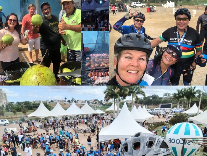 Fotos selfies: Pedal, água de coco e até churrasco na 9ª Volta da Lagoa