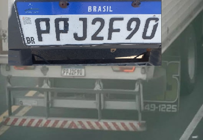 PRF flagra placa adulterada com fita isolante, e condutor de caminhão é preso na BR-101