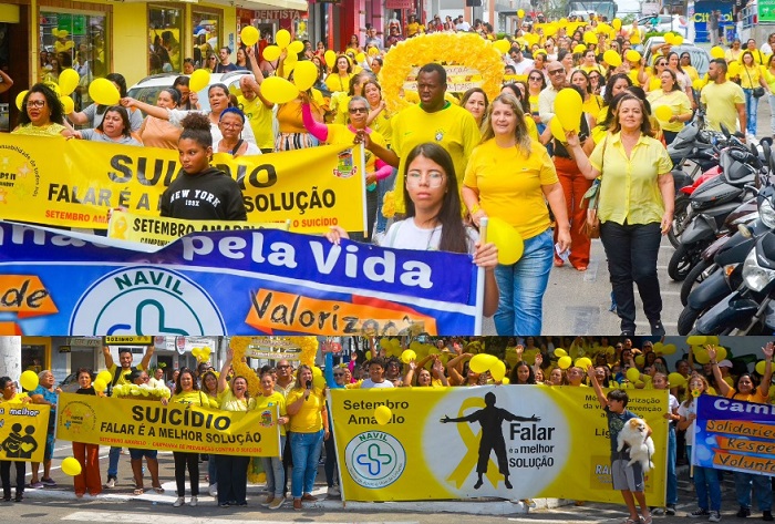 Valorização da Vida: Caminhada levou dezenas de pessoas às ruas do Centro de Linhares