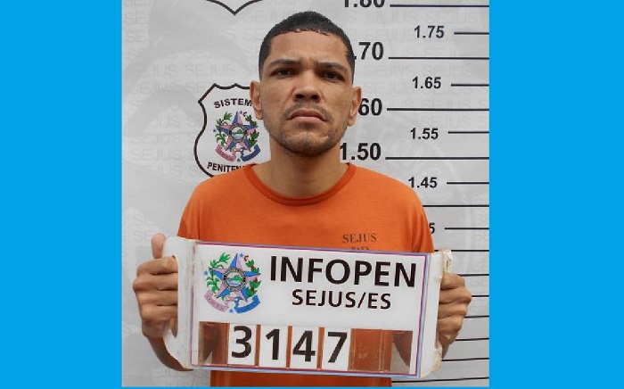 Morte de Davi: Gueguê (foto) falta ao julgamento em Linhares, mas pega cadeião junto com Tuiú