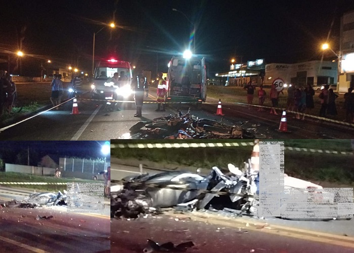 Motociclistas morrem em acidente na BR-101, Sooretama. Foi após ultrapassagem proibida, diz PRF