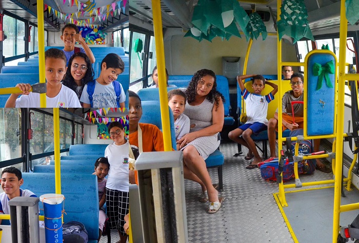 Ônibus lindo! Cores em alusão à campanha Setembro Verde chamam a atenção em Linhares