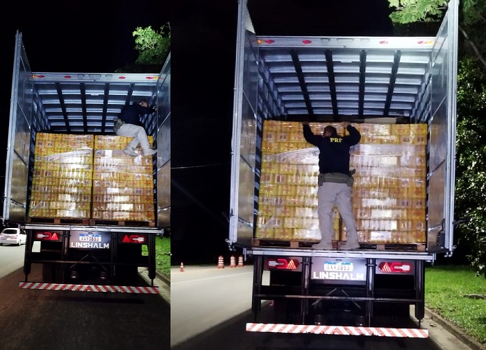 PRF: 46.827 litros de cerveja sem nota fiscal apreendidos em Linhares