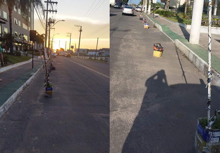 Vagas para carros ocupadas por latas em Linhares: Leitor reclama e condomínio explica