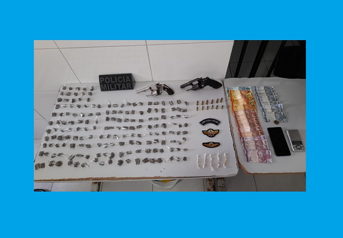 Pó do Shell e Araçá: menores, adultos, drogas, munições e armas apreendidas pela PM