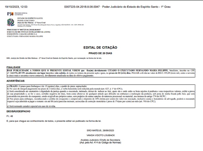 EDITAL DE CITAÇÃO