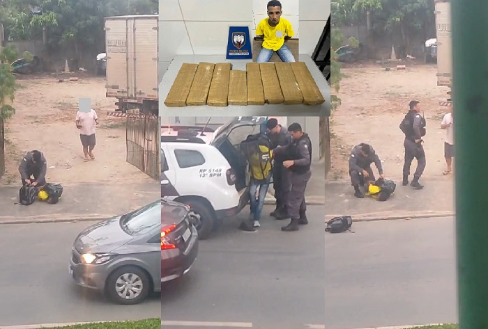 Jovem abandona bike e sai desesperado com 8 tabletes de maconha no Conceição, Linhares