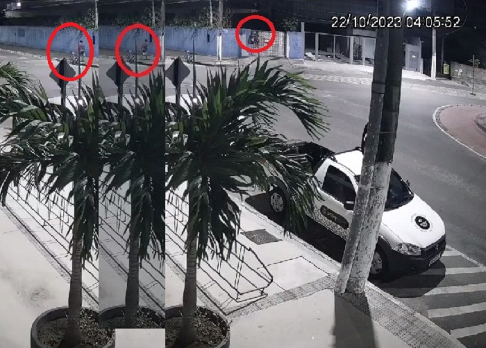 Larápio pula muro de imóvel em bairro nobre de Linhares