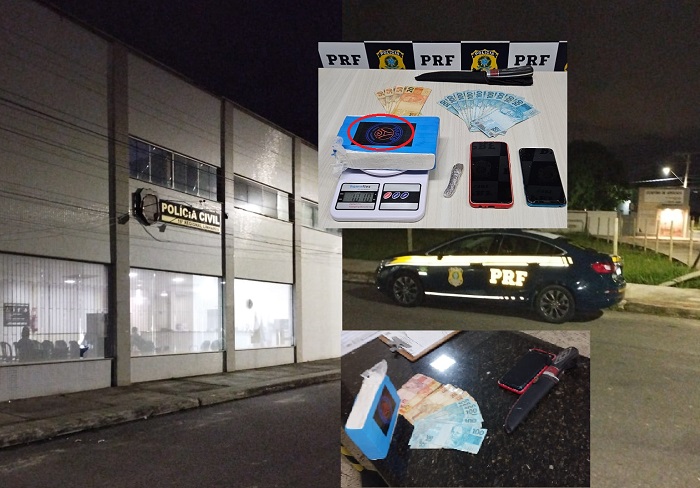 1kg de cocaína: mulher conduzia e homem carregava a droga na moto. Casal é do interior de Linhares