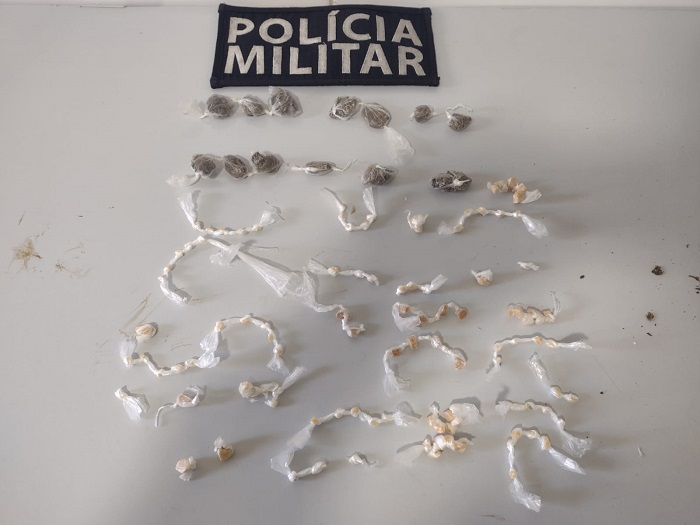 Santa Cruz: Drogas e fujão apreendidos. É o mesmo que deixou submetralhadora trás no dia anterior