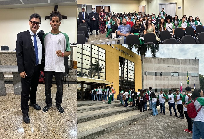 Estudantes acompanham júri de “cadeião” para réu no Fórum de Linhares