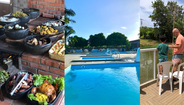 Almoço no paraíso, e sem pagar para entrar. Fim de semana em família em Linhares