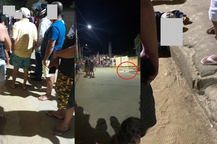 Linhares: Felipe é morto a tiros em Bebedouro. Mulher se desespera sobre o corpo