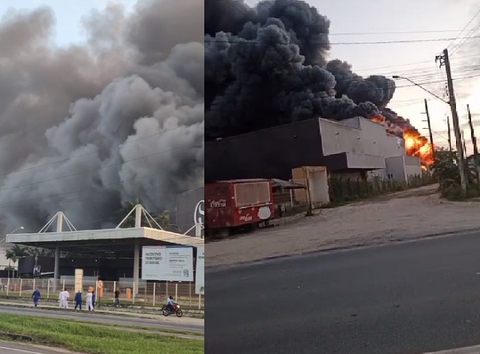 Incêndio de grande proporção em indústria de chocolates, Linhares