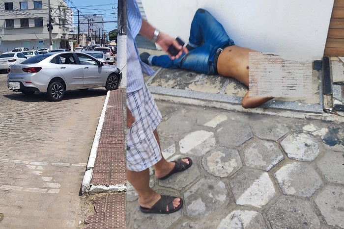 Homem é baleado no Centro de Linhares. Foi durante suposta tentativa de roubo