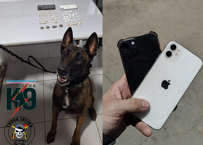 Pó do Aviso: Crack, cocaína, maconha e celulares sob latão de lixo