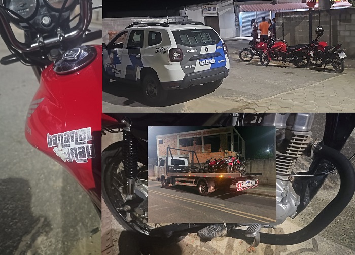 Réveillon com kadron: Mais motos barulhentas abordadas em Linhares