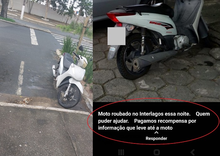 Desespero faz vítima até pagar por informações para ter de volta moto roubada em Linhares